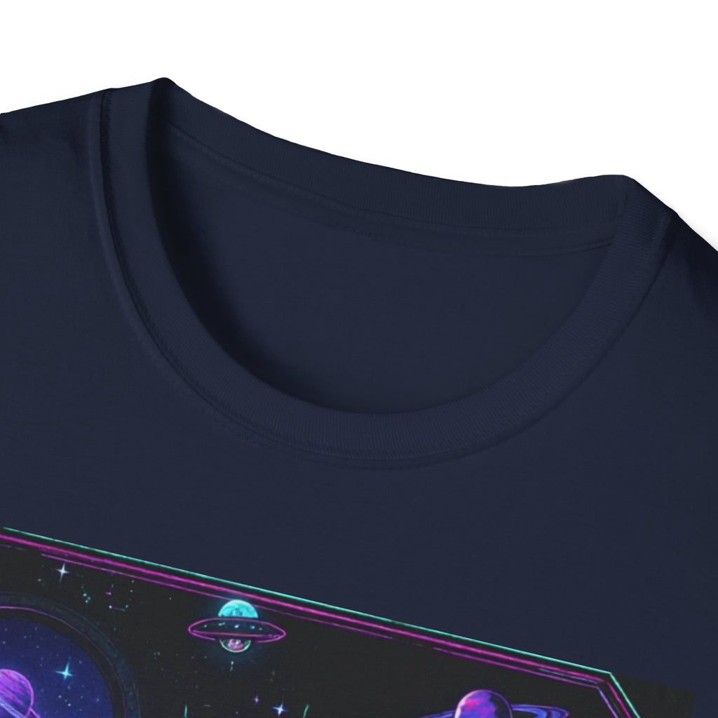 "Alien Code Is BIS" Neon Alien Programmer/Gamer Graphic Design T-Shirt