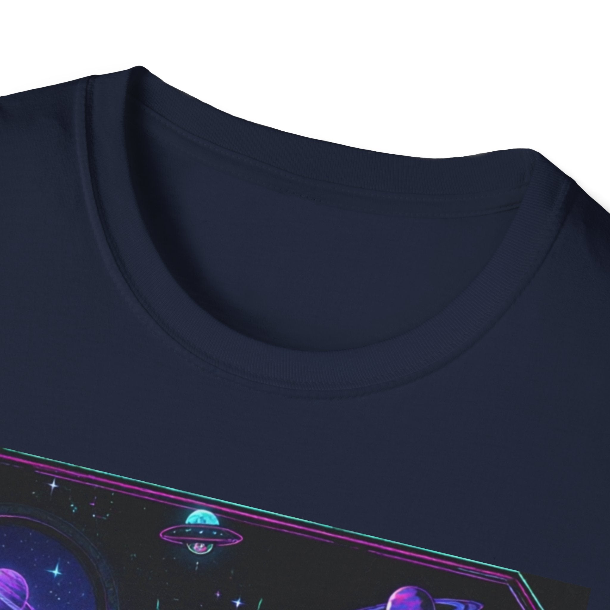 "Alien Code Is BIS" Neon Alien Programmer/Gamer Graphic Design T-Shirt