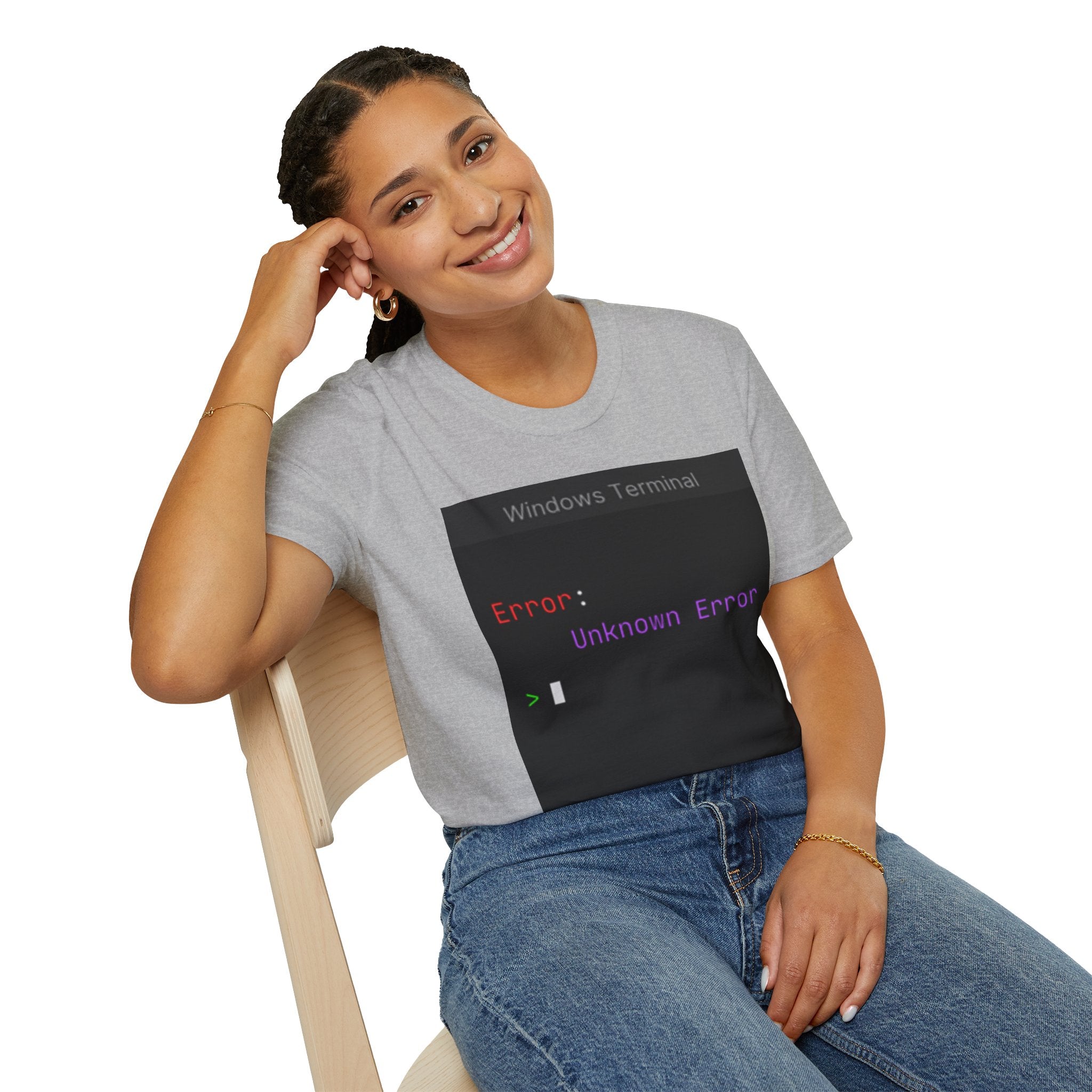 "Error: Unknown Error" Coding Terminal Tech Humor Graphic T-Shirt