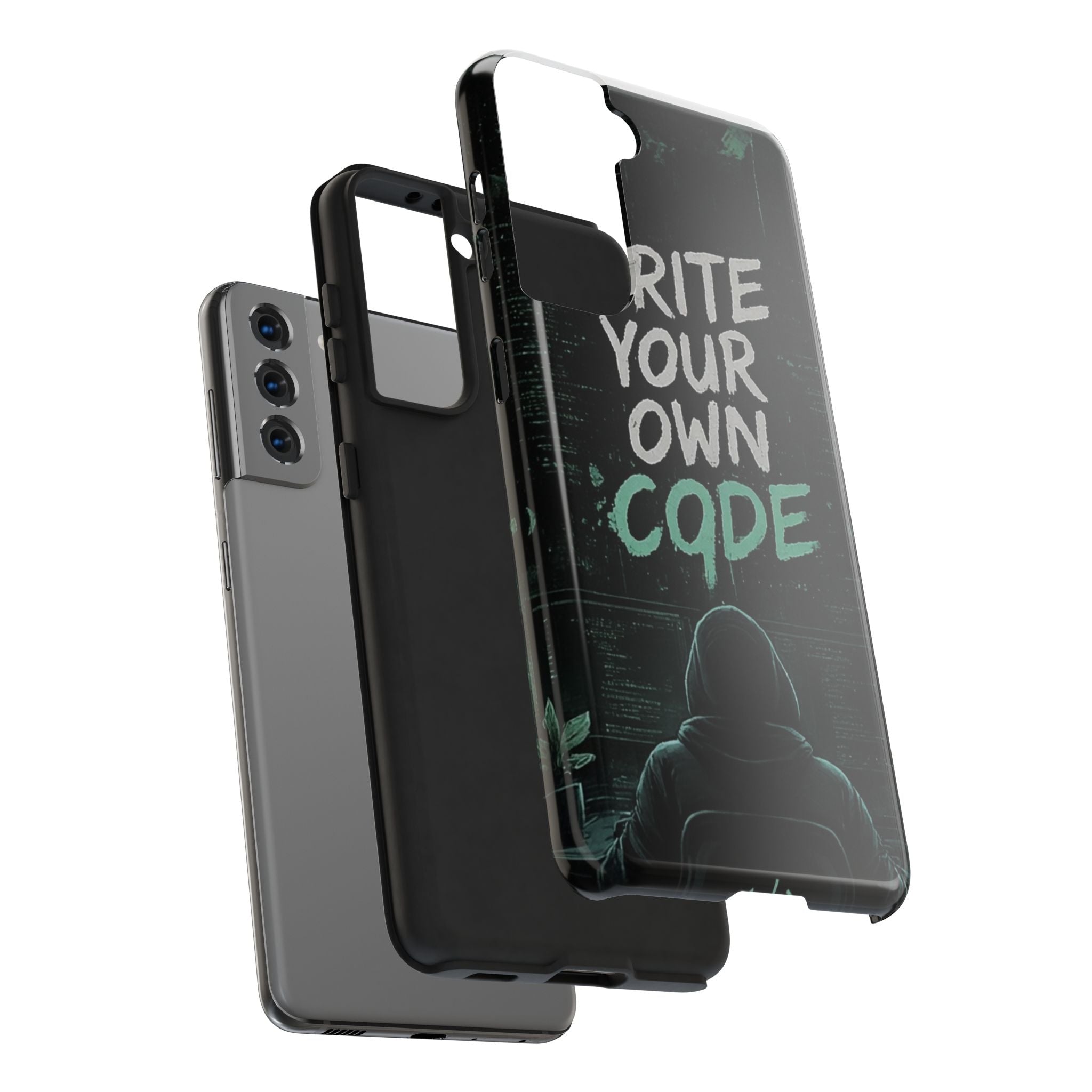 "Write Your Own Code" Motivational Programmer Coding Graphic Design Tough Phone Case
