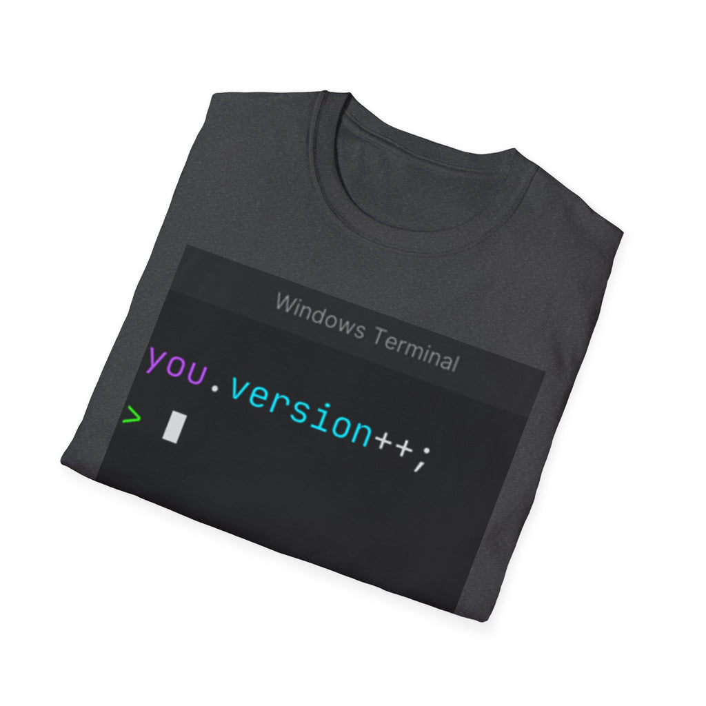 "you.version++" Coding Terminal Motivational Graphic T-Shirt