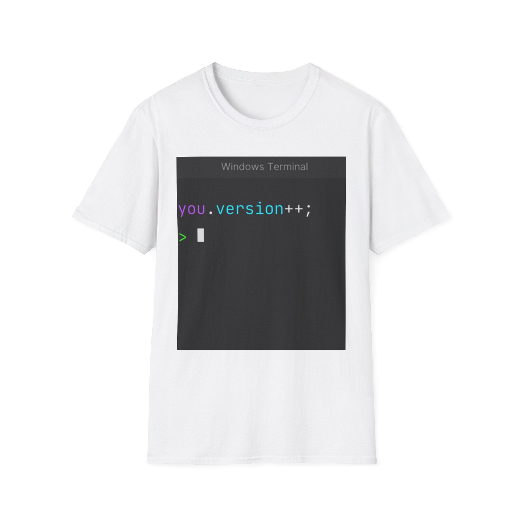 "you.version++" Coding Terminal Motivational Graphic T-Shirt