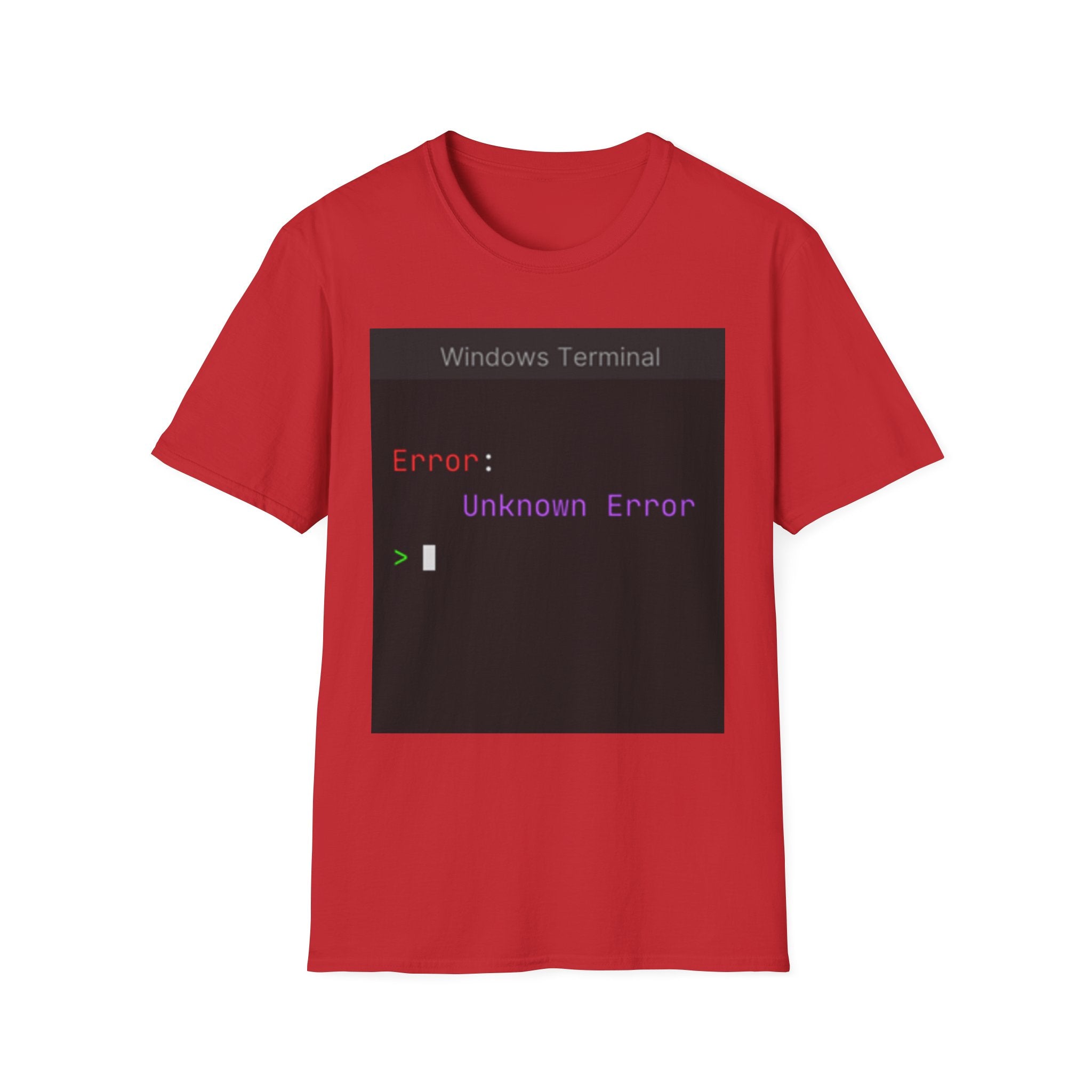 "Error: Unknown Error" Coding Terminal Tech Humor Graphic T-Shirt