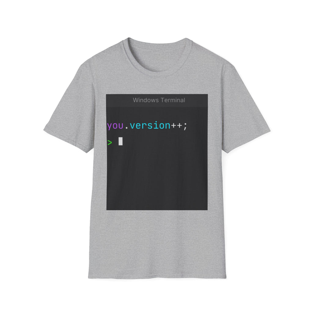 "you.version++" Coding Terminal Motivational Graphic T-Shirt