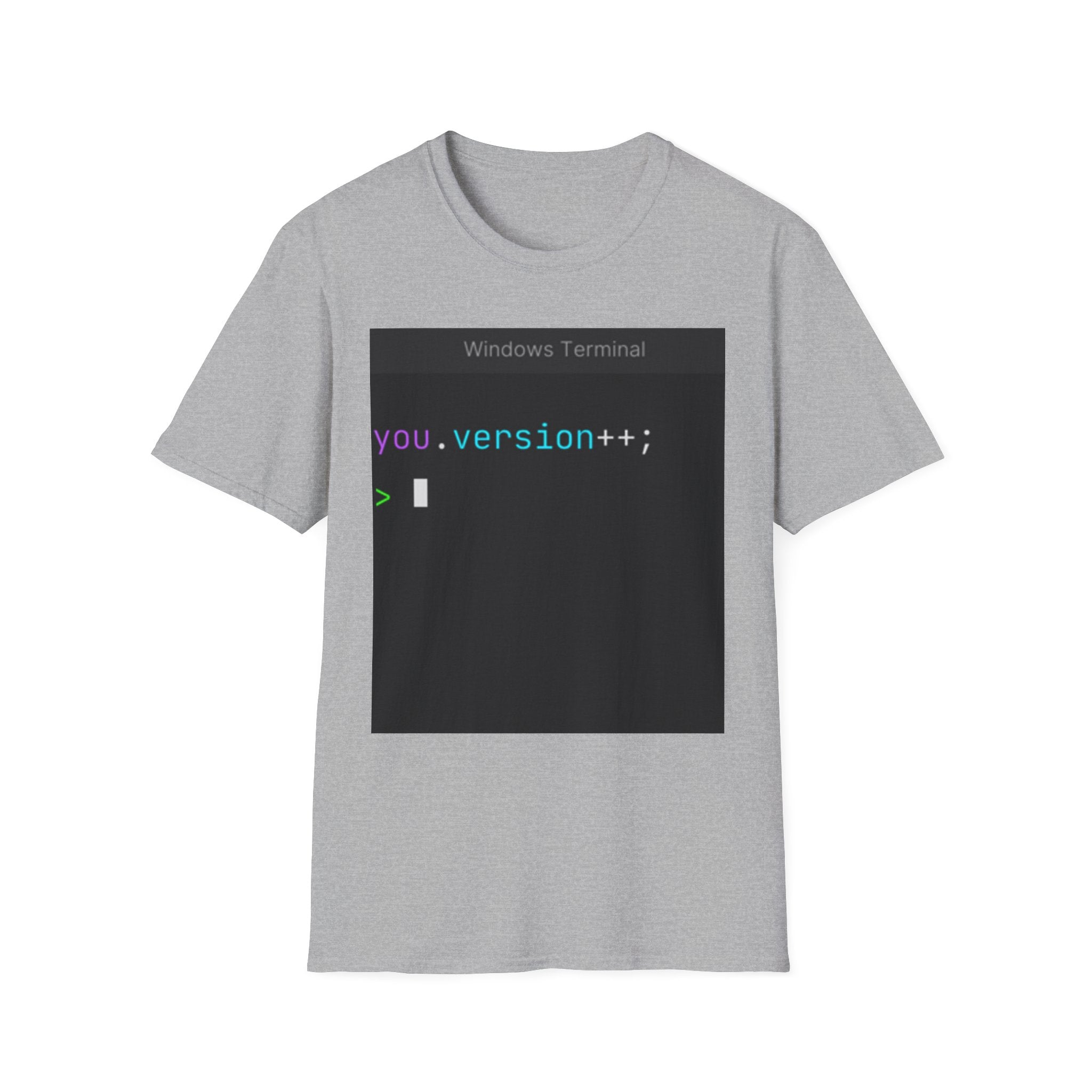 "you.version++" Coding Terminal Motivational Graphic T-Shirt