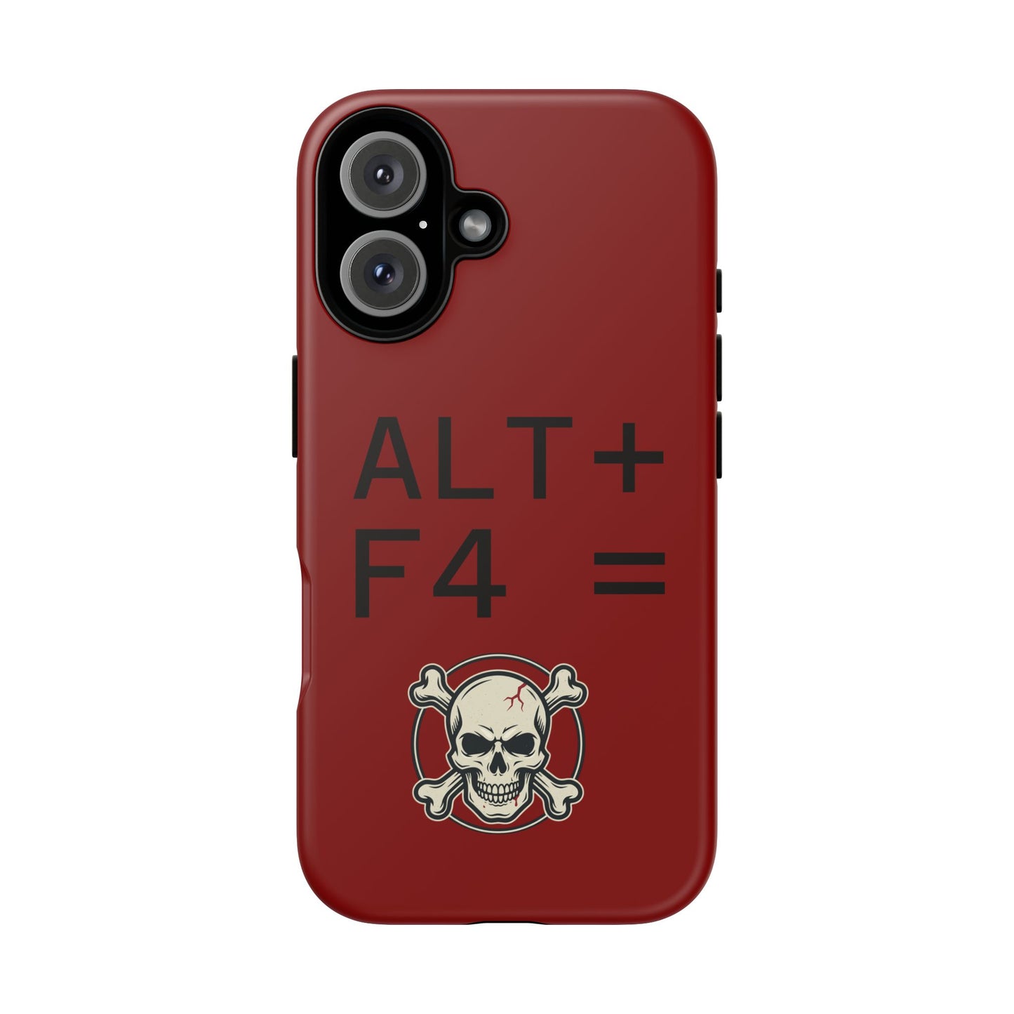 Tech Humor "ALT + F4 = death" Red matte Phone Case