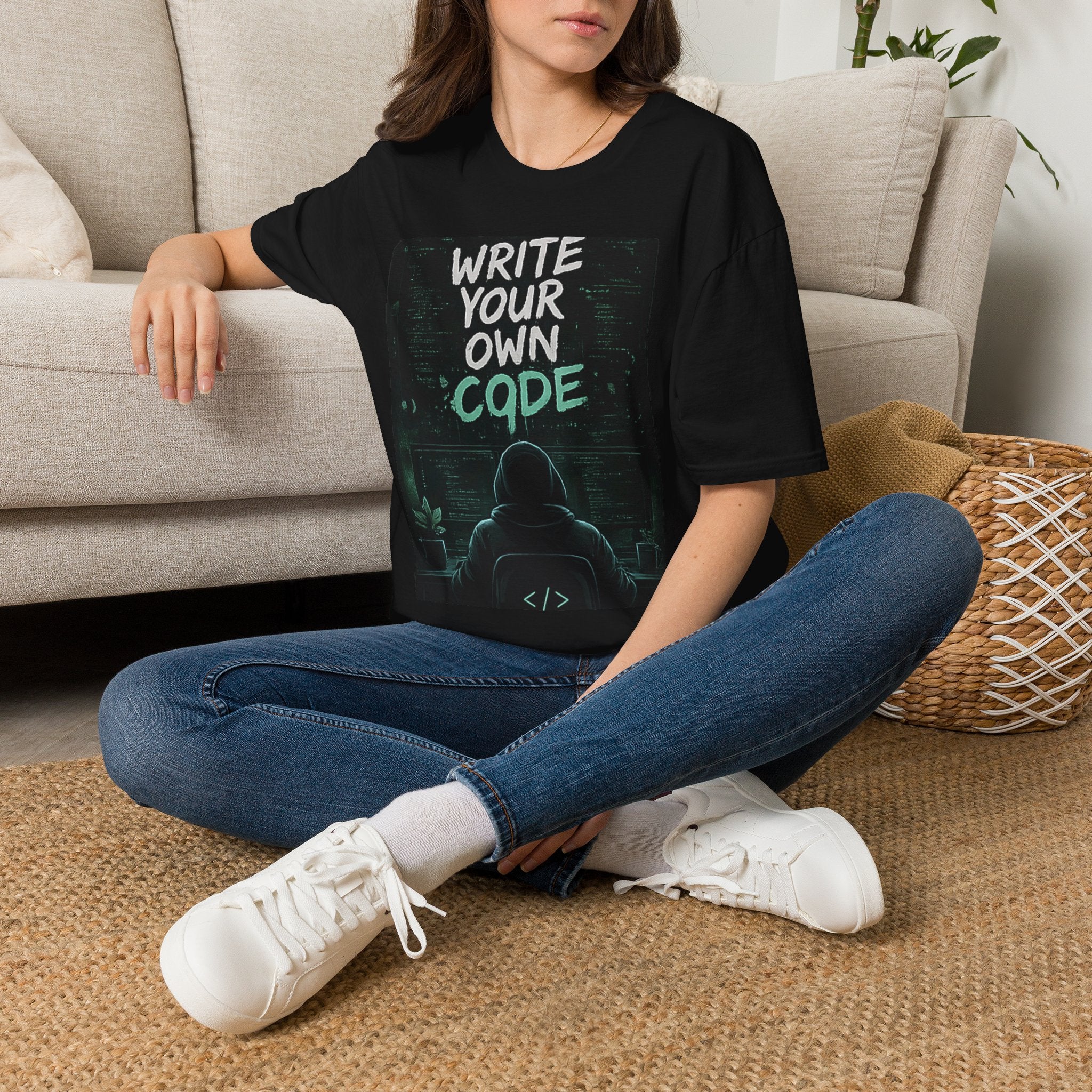 "Write Your Own Code" Motivational Programmer Coding Graphic Design T-Shirt