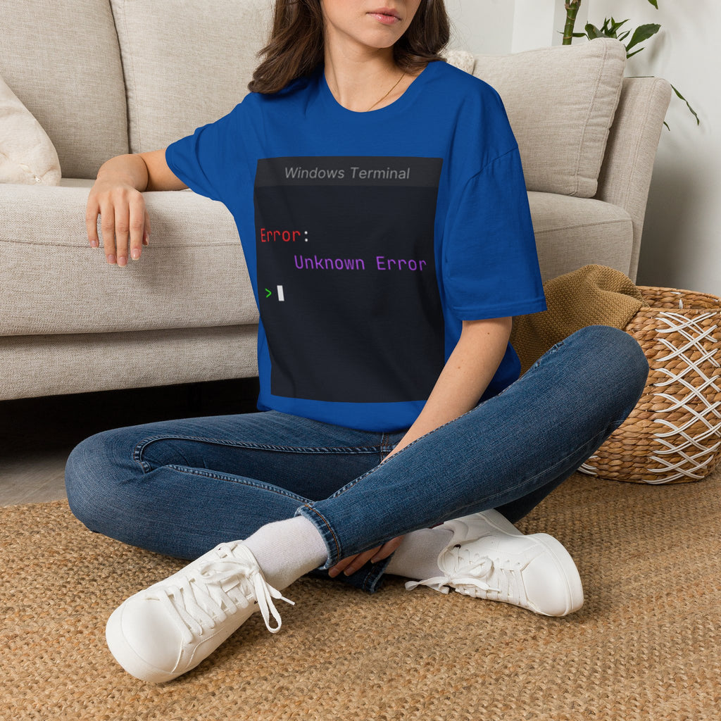 "Error: Unknown Error" Coding Terminal Tech Humor Graphic T-Shirt