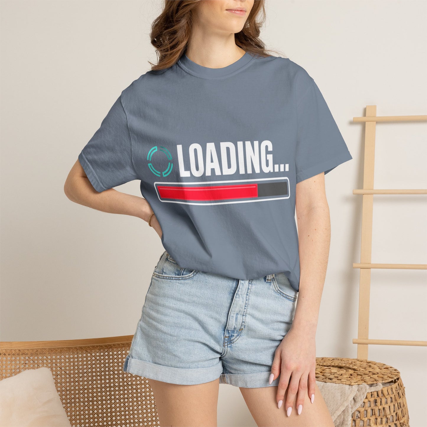 "Loading..." Progress Bar T-Shirt — Funny Tech Graphic Tee