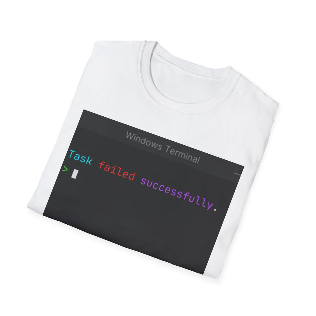 "Task Failed Successfully" Coding Terminal Tech Humor Graphic T-Shirt