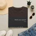 AI Chat (LLM) Tech Humor Graphic T-Shirt — "What's your source?"