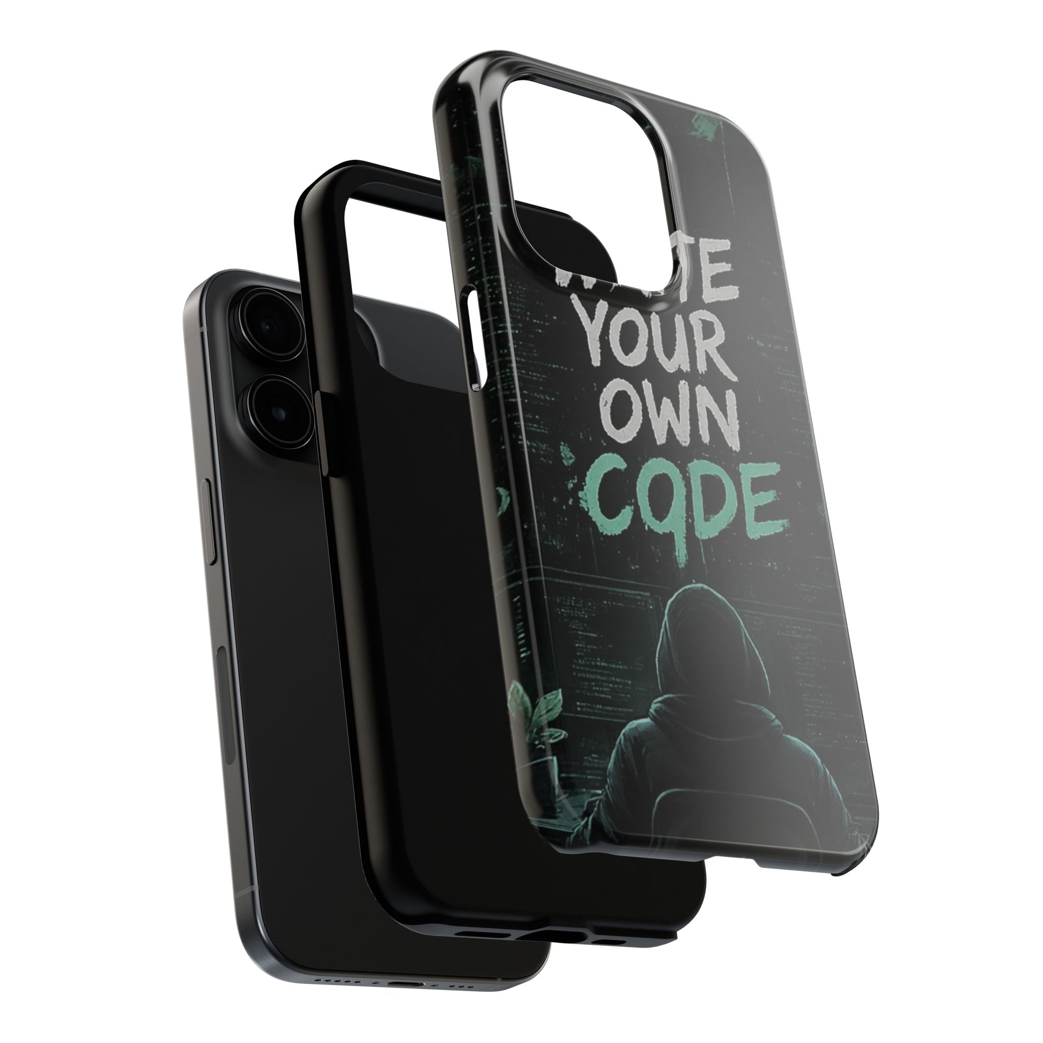 "Write Your Own Code" Motivational Programmer Coding Graphic Design Tough Phone Case