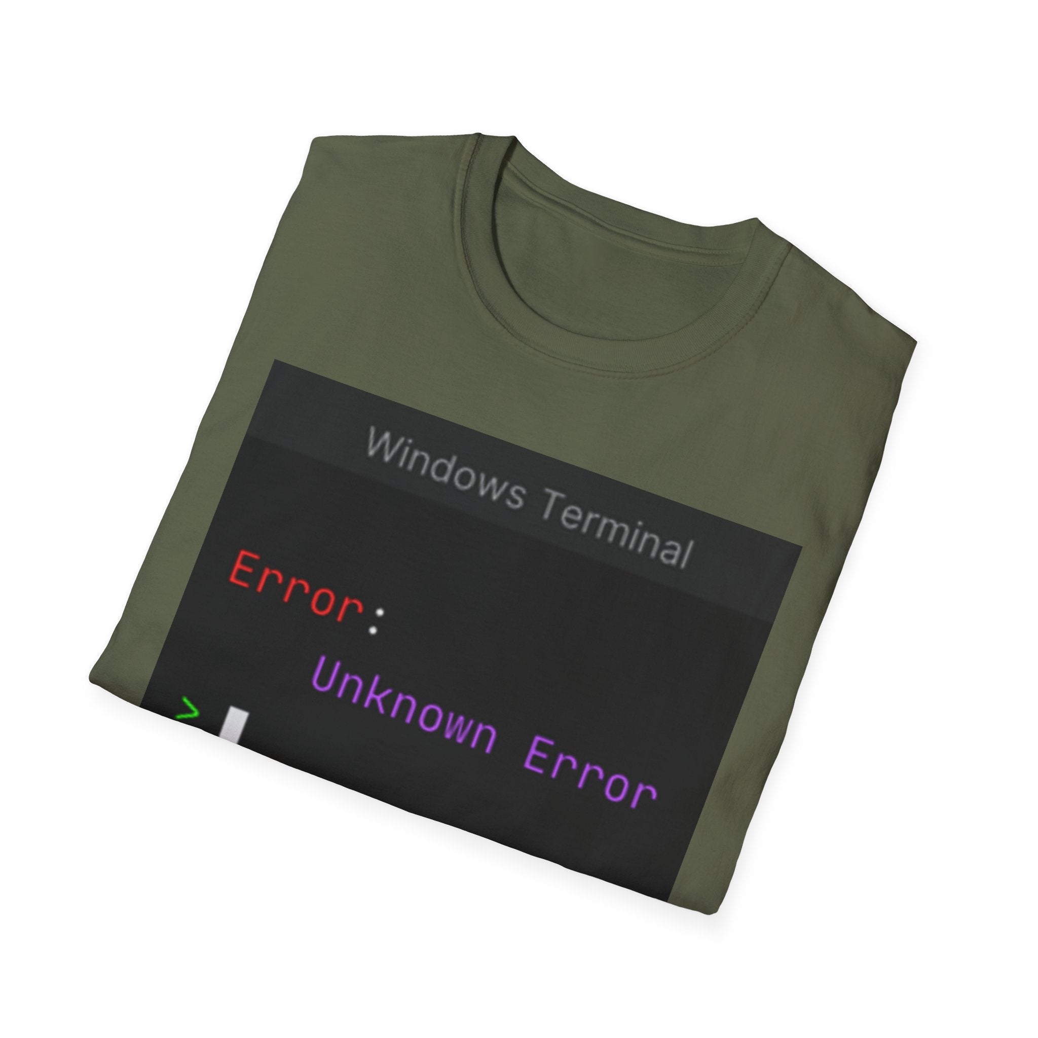 "Error: Unknown Error" Coding Terminal Tech Humor Graphic T-Shirt