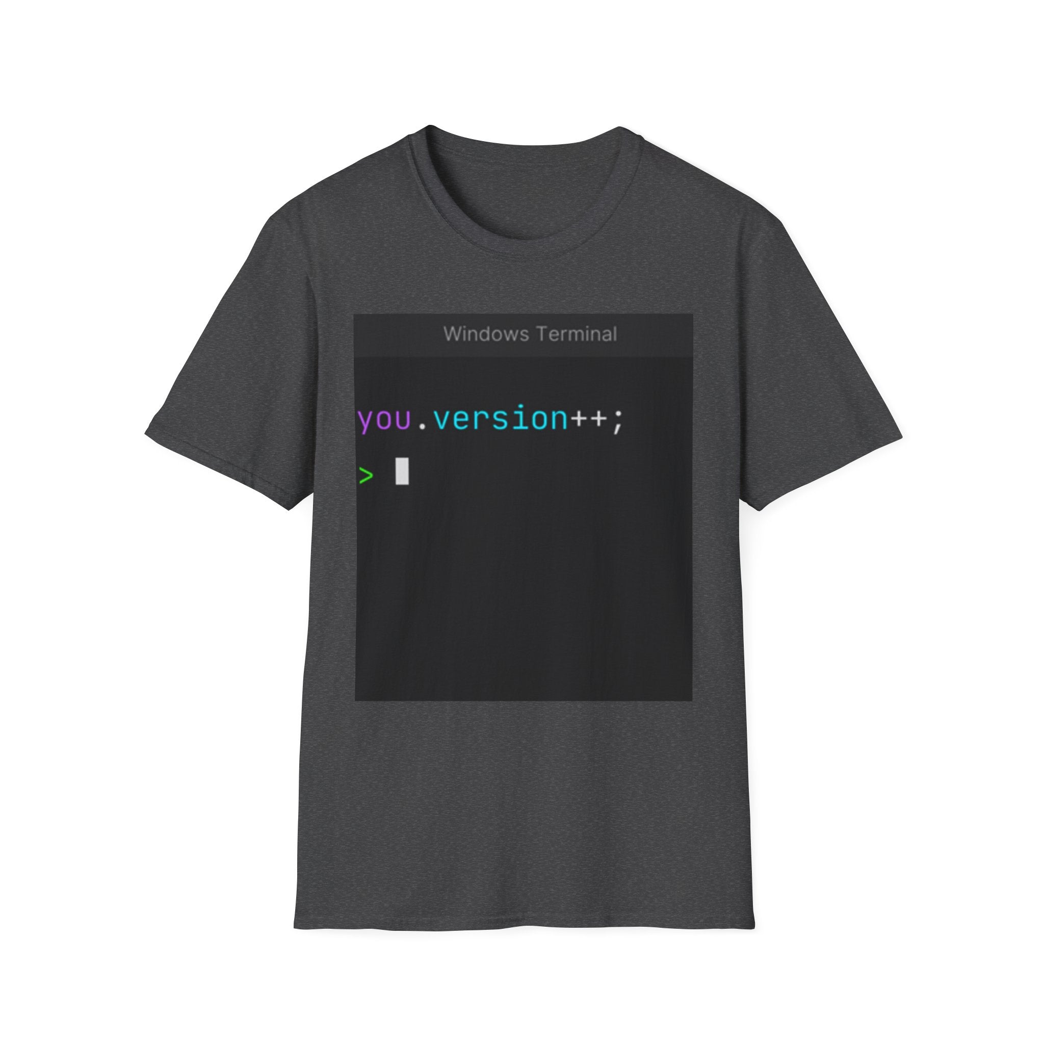 "you.version++" Coding Terminal Motivational Graphic T-Shirt
