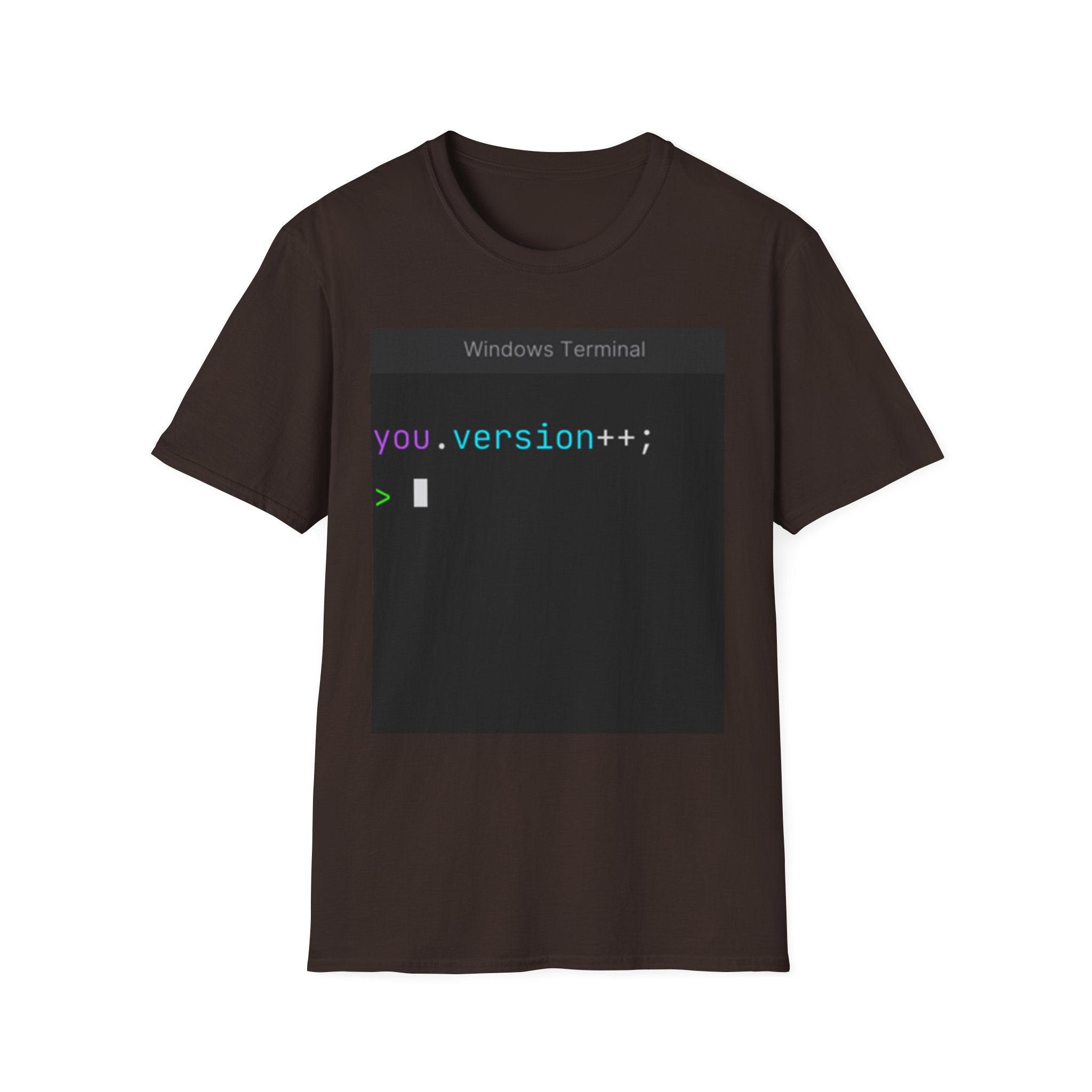 "you.version++" Coding Terminal Motivational Graphic T-Shirt
