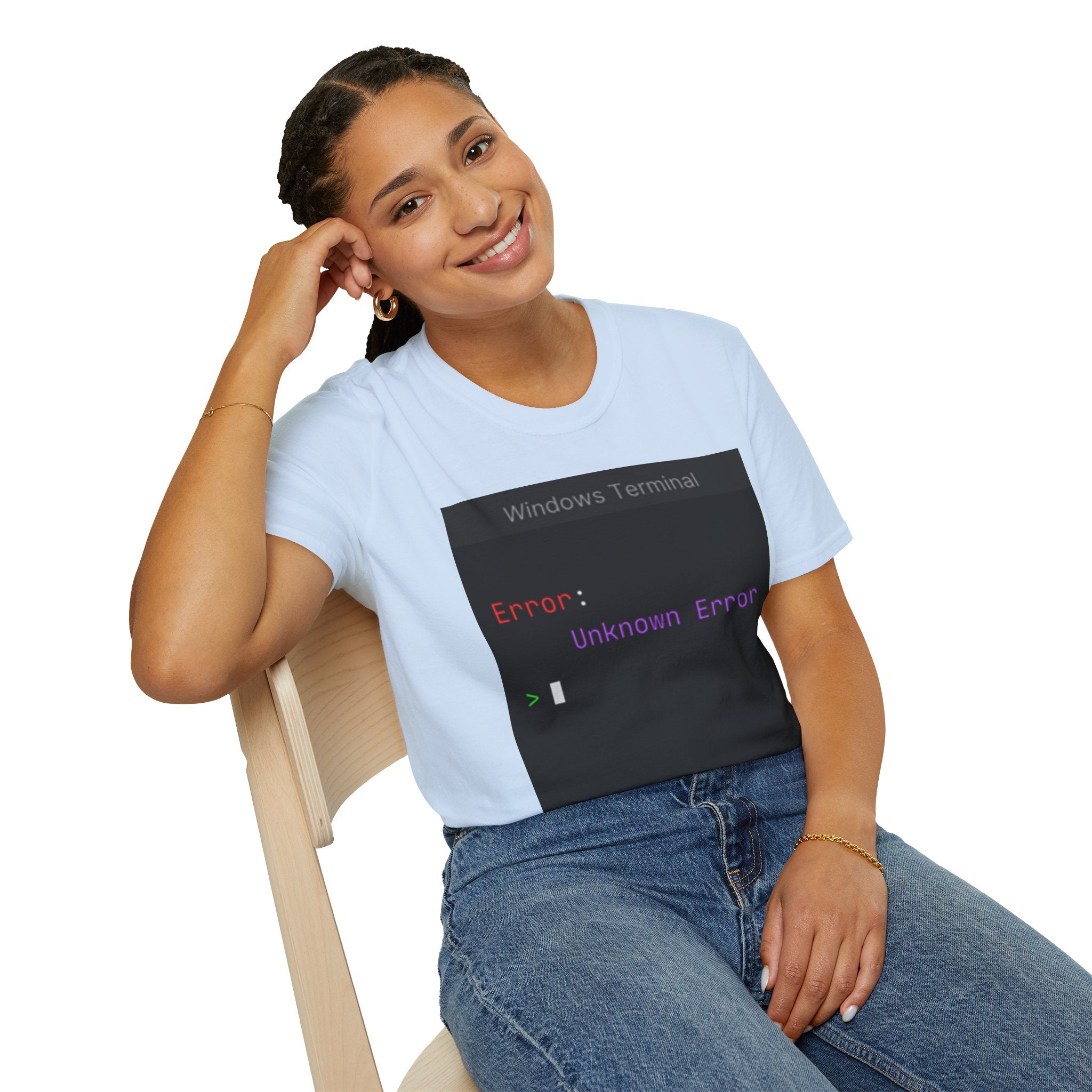 "Error: Unknown Error" Coding Terminal Tech Humor Graphic T-Shirt