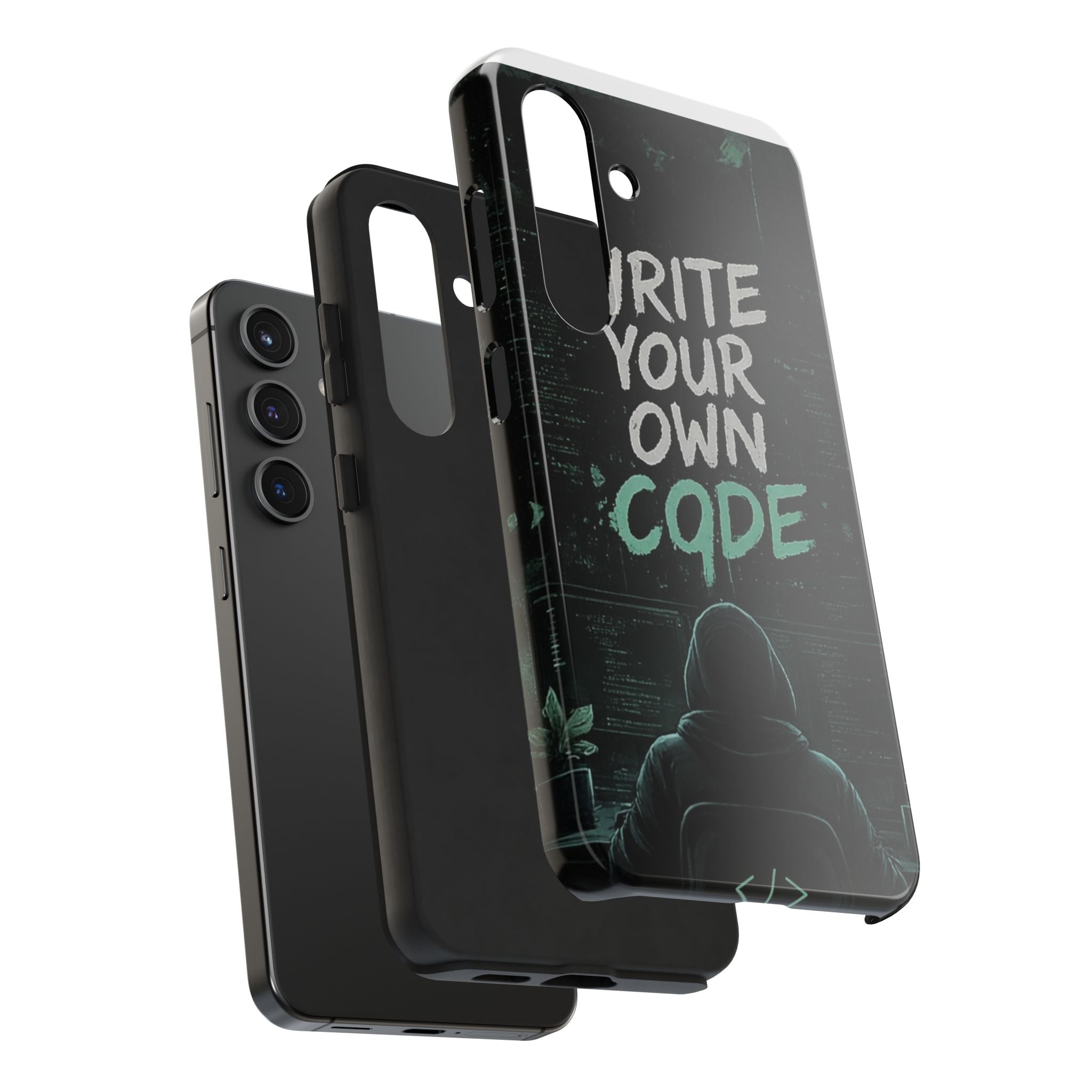 "Write Your Own Code" Motivational Programmer Coding Graphic Design Tough Phone Case
