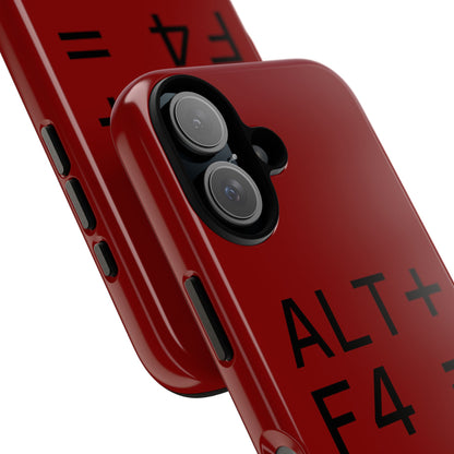 Tech Humor "ALT + F4 = death" Red matte Phone Case
