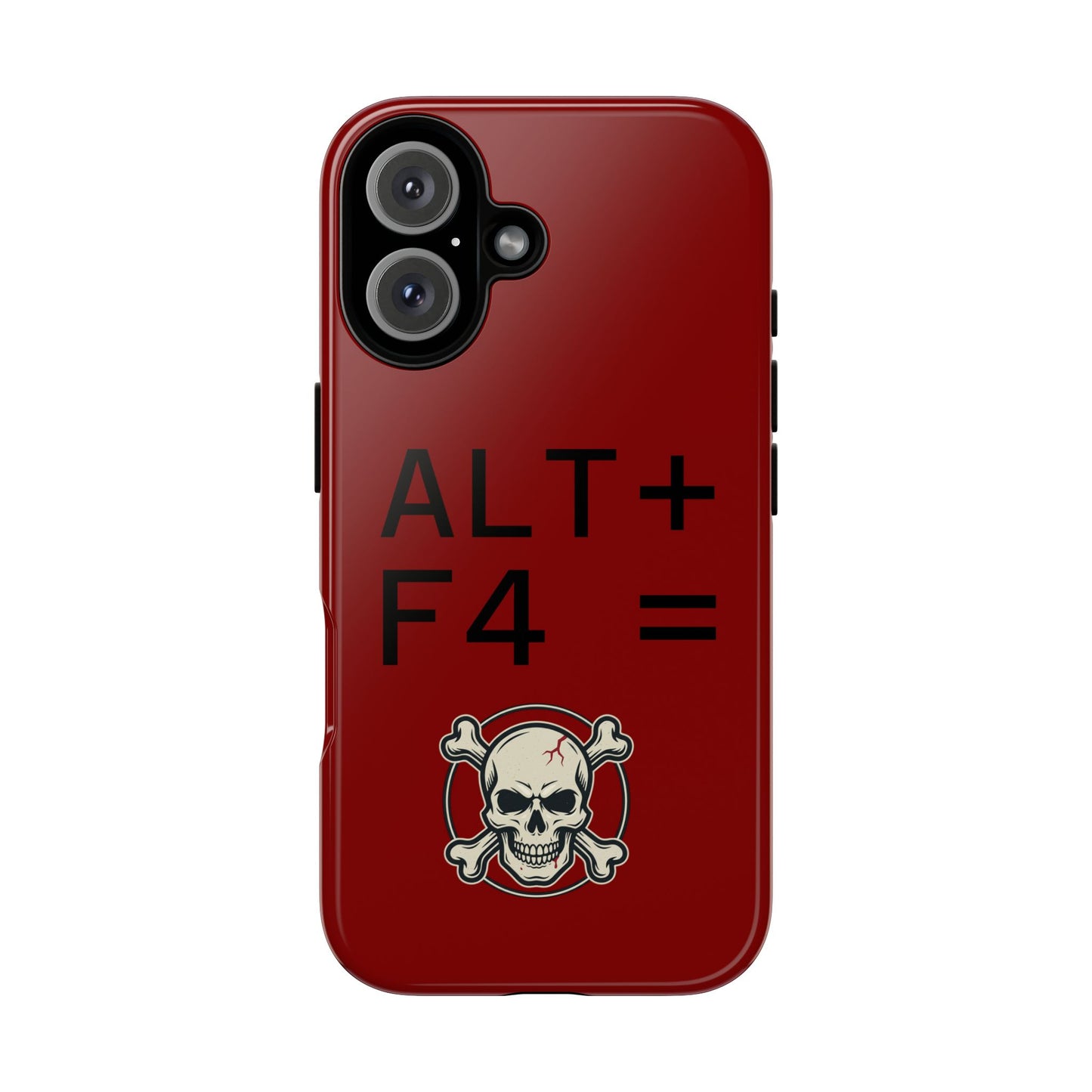 Tech Humor "ALT + F4 = death" Red matte Phone Case