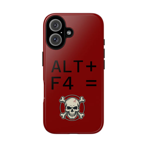 Tech Humor "ALT + F4 = death" Red matte Phone Case