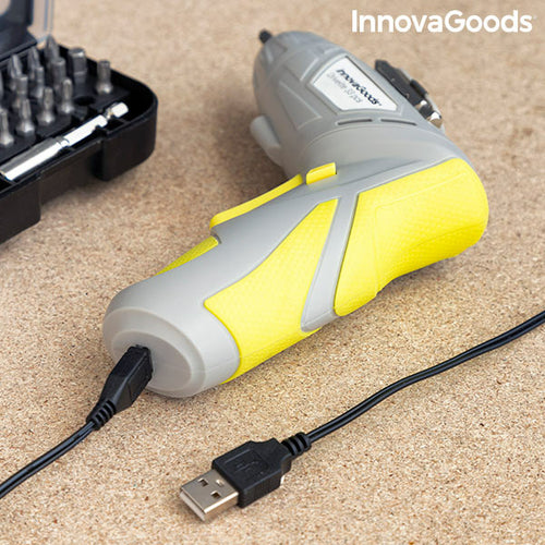 Multi-Position Wireless Electric Screwdriver with Accessories