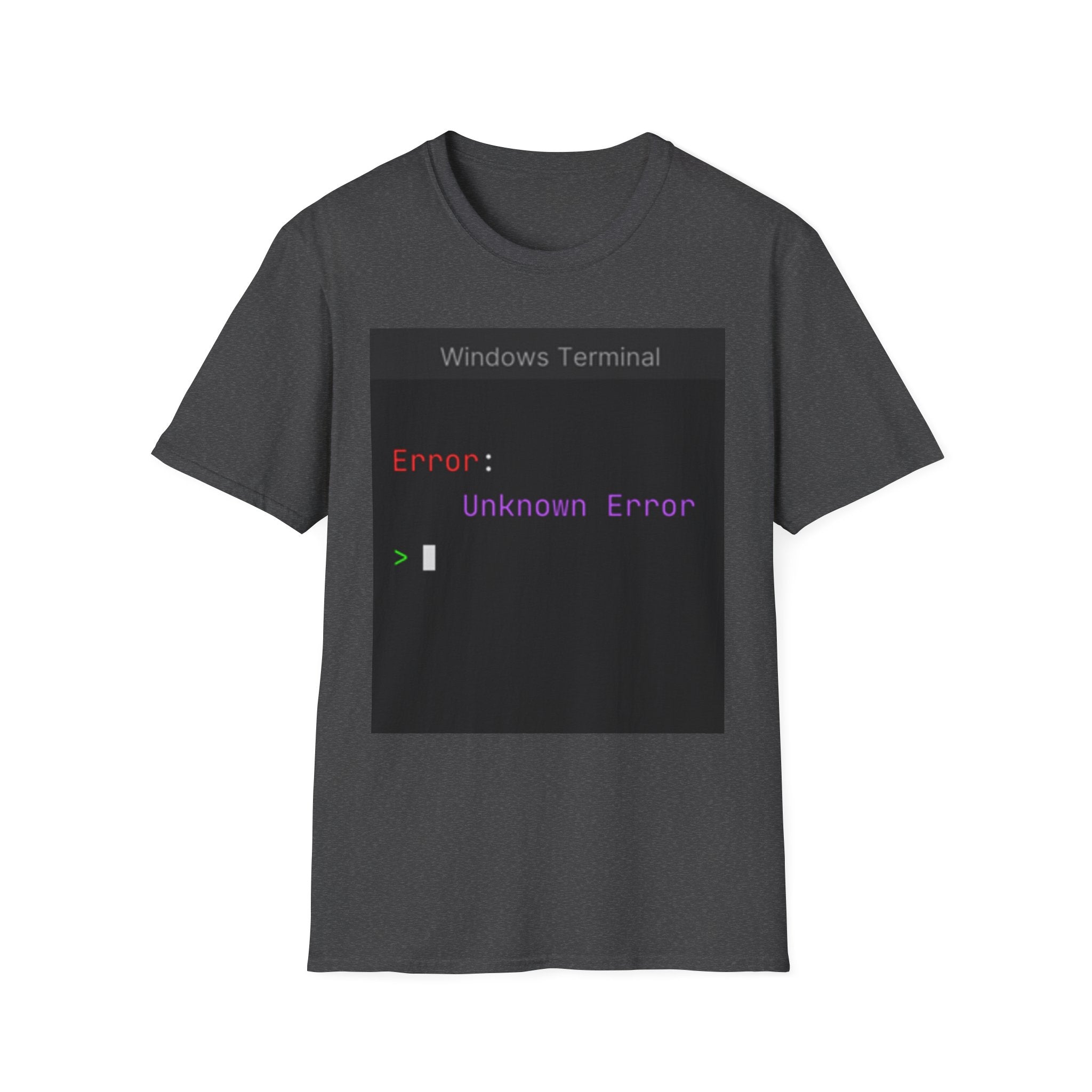 "Error: Unknown Error" Coding Terminal Tech Humor Graphic T-Shirt