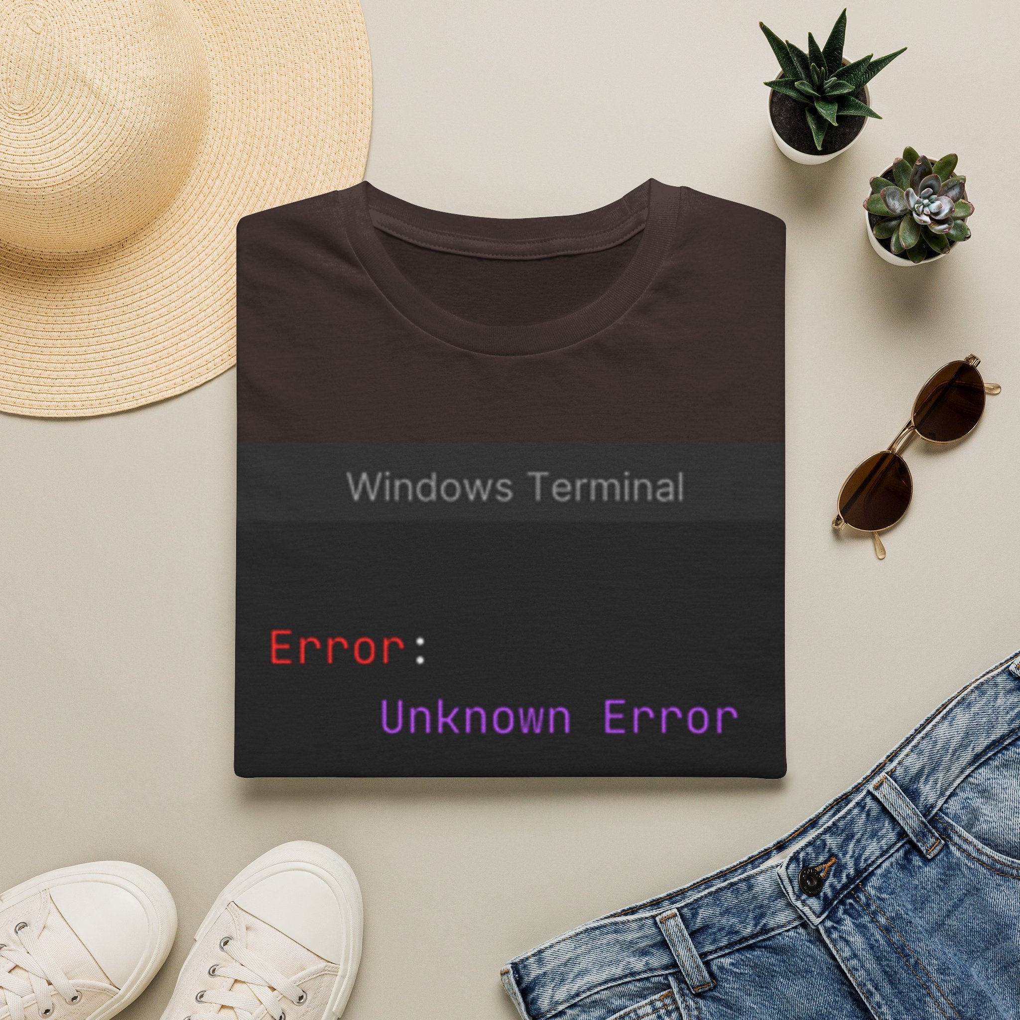 "Error: Unknown Error" Coding Terminal Tech Humor Graphic T-Shirt