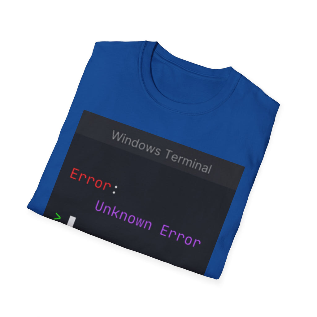 "Error: Unknown Error" Coding Terminal Tech Humor Graphic T-Shirt