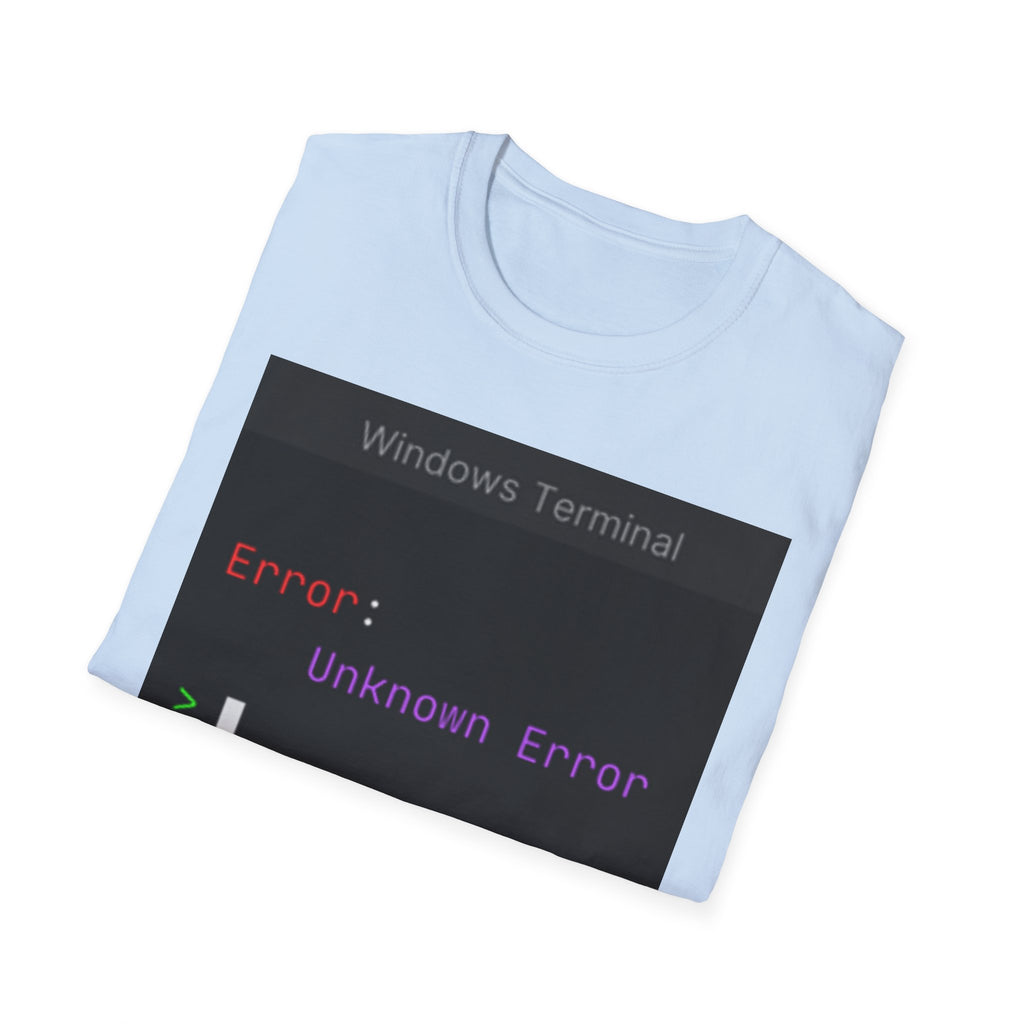 "Error: Unknown Error" Coding Terminal Tech Humor Graphic T-Shirt