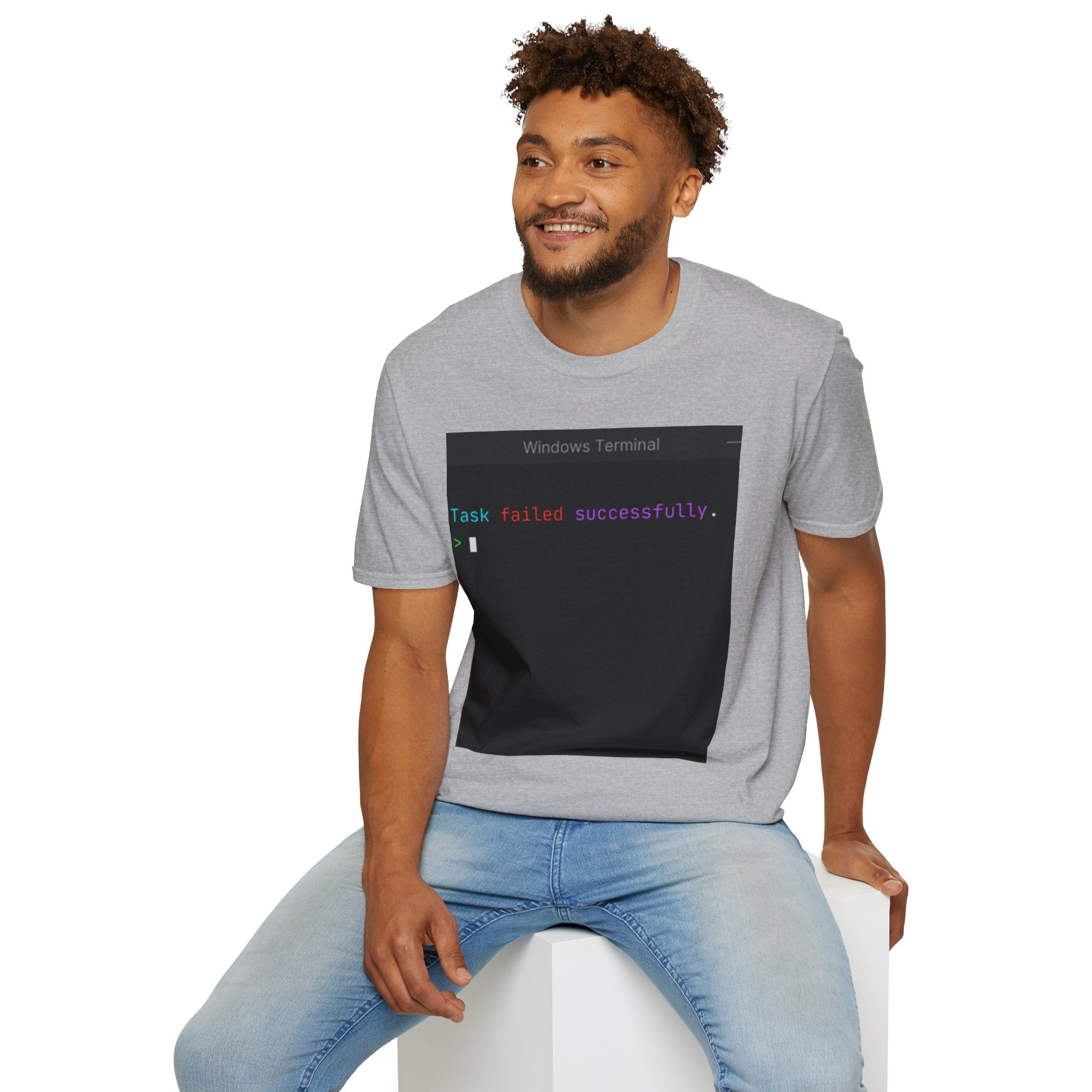 "Task Failed Successfully" Coding Terminal Tech Humor Graphic T-Shirt