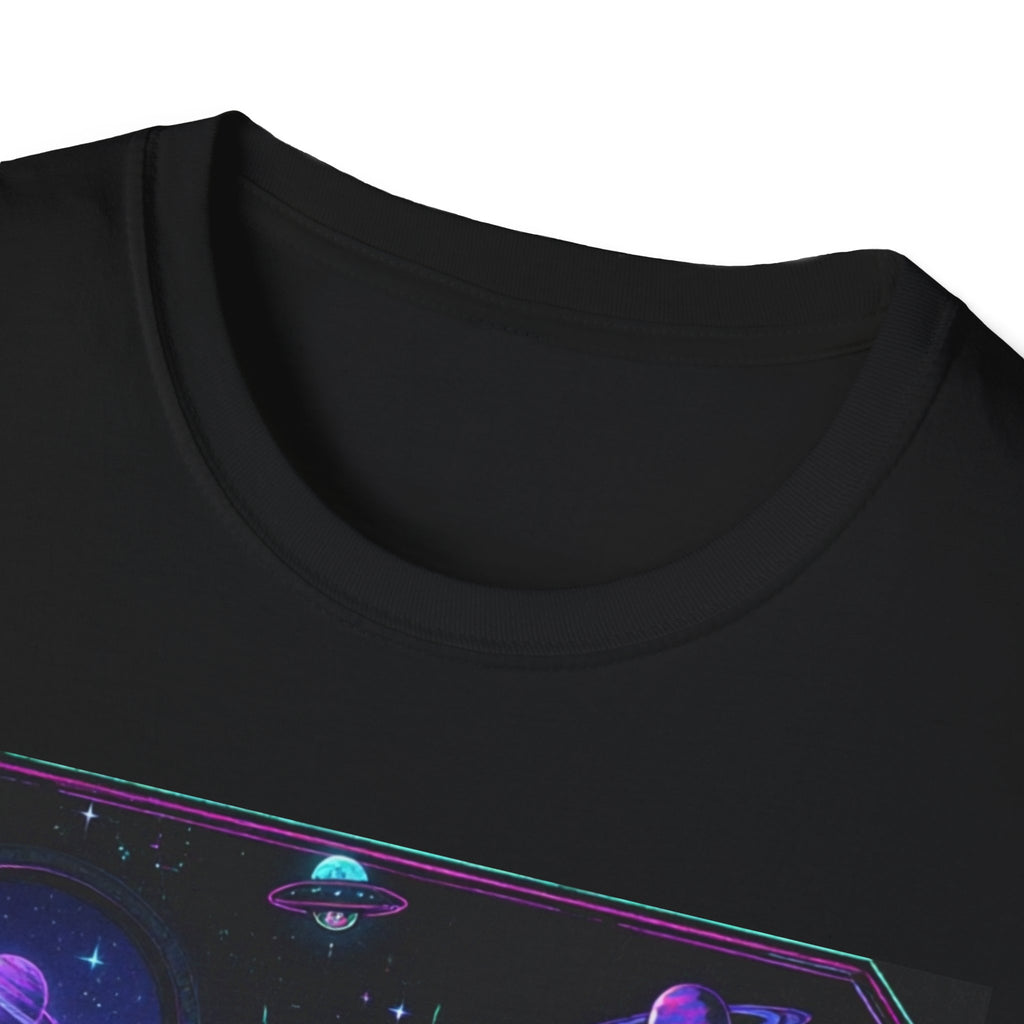 "Alien Code Is BIS" Neon Alien Programmer/Gamer Graphic Design T-Shirt