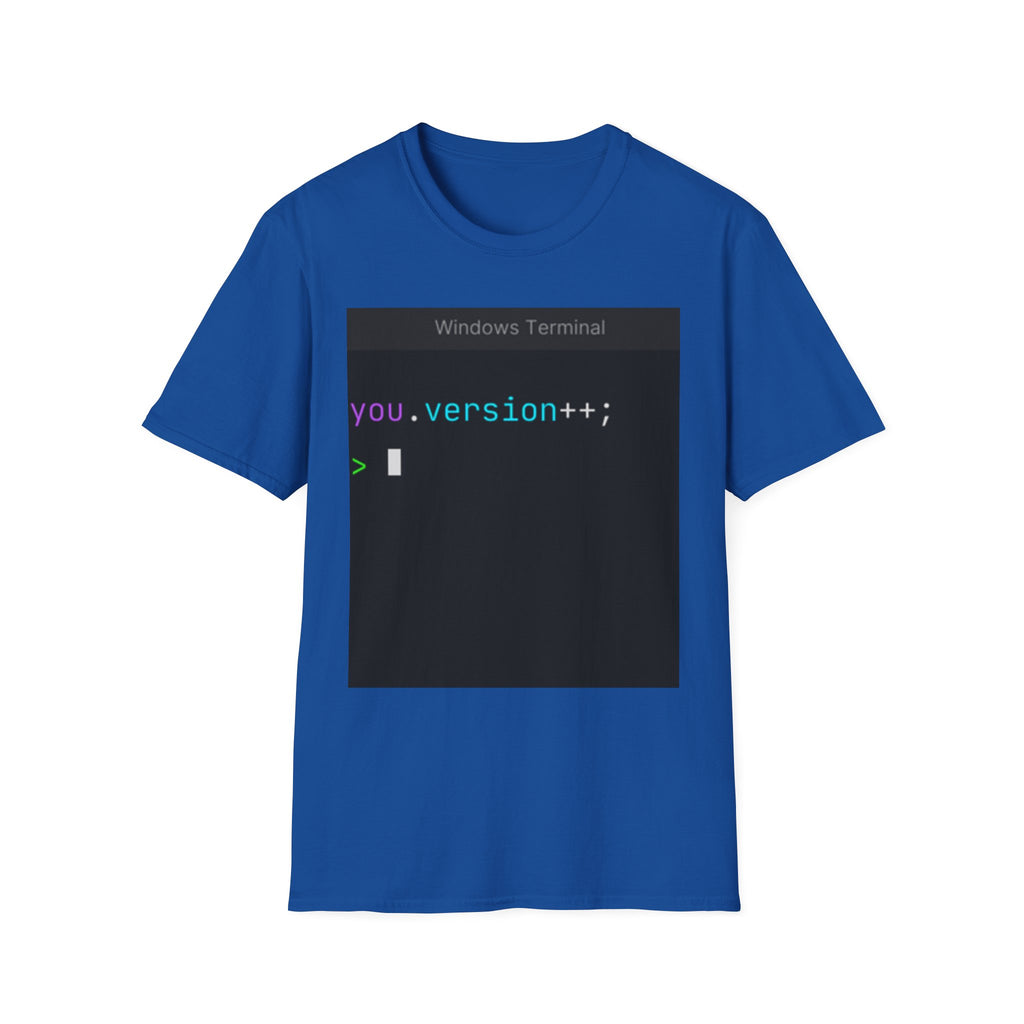 "you.version++" Coding Terminal Motivational Graphic T-Shirt