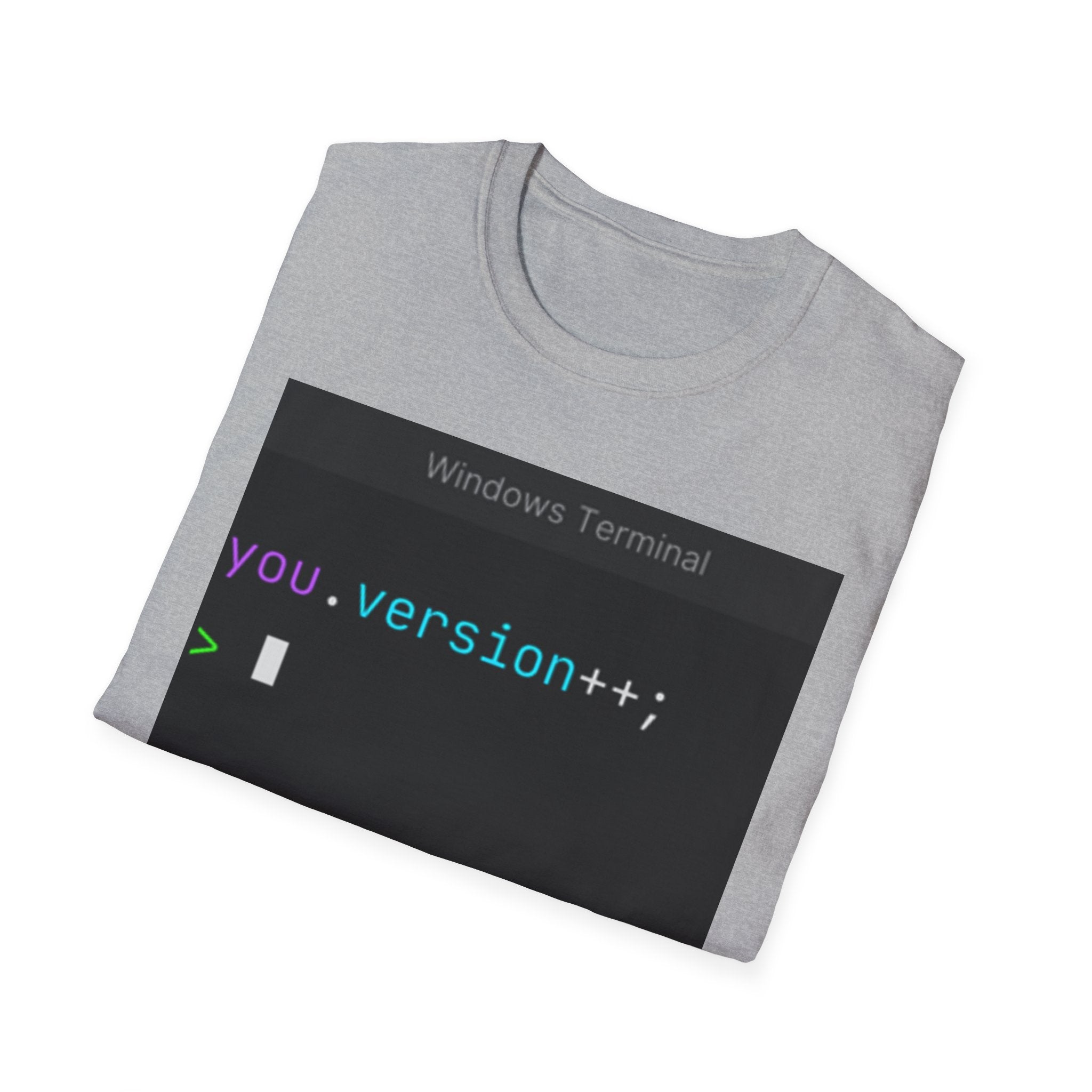 "you.version++" Coding Terminal Motivational Graphic T-Shirt